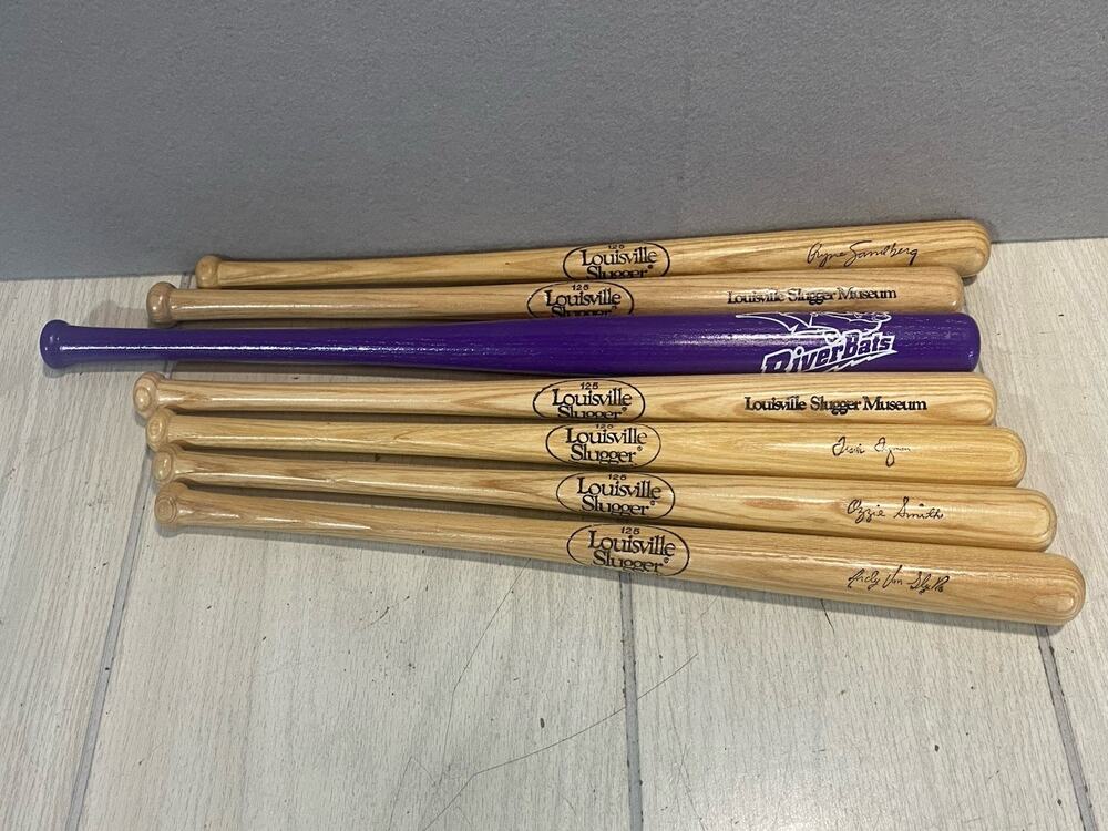 7 Mini Louisville Slugger Museum Ozzie Smith Andy Van Slyke Baseball Bats
